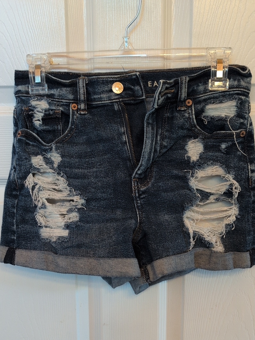 American Eagle Outfitters Distressed Cuffed Denim Shorts